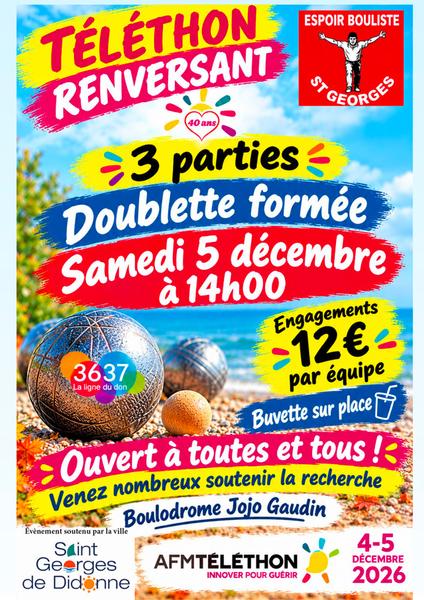 Tournoi de pétanque en doublette