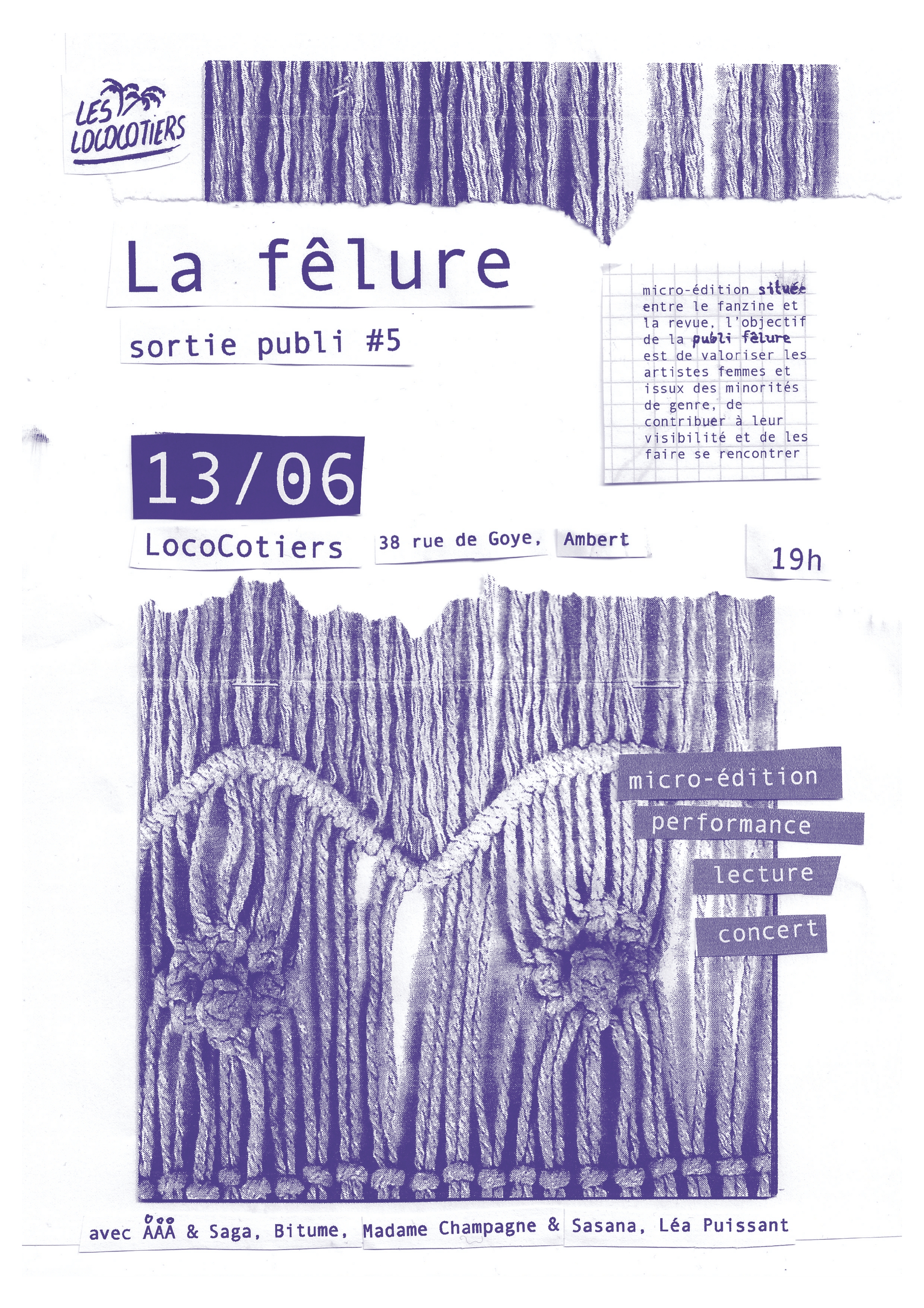 Sortie du fanzine La Fêlure n°5