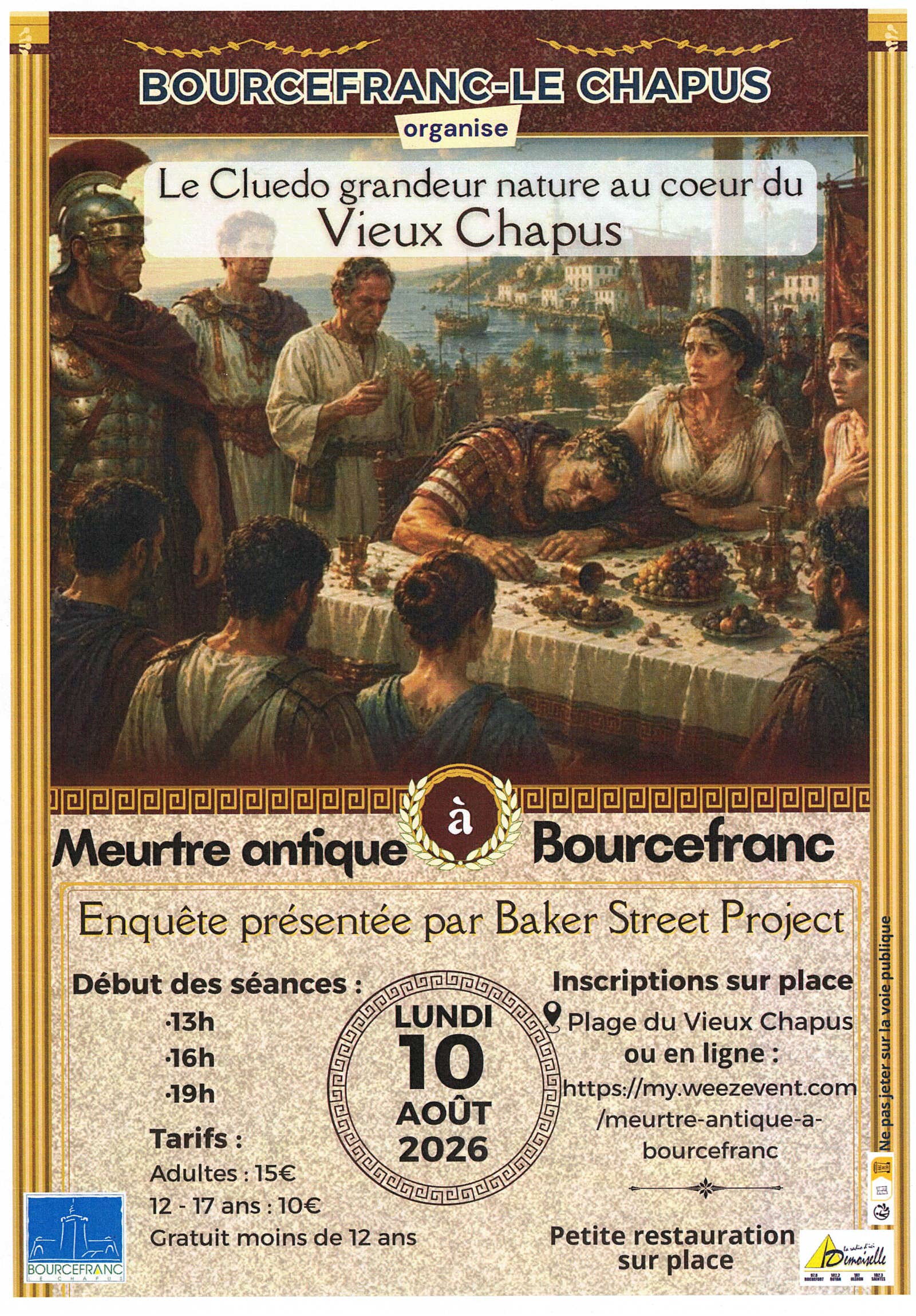 Cluédo géant : Meurtre antique à Bourcefranc
