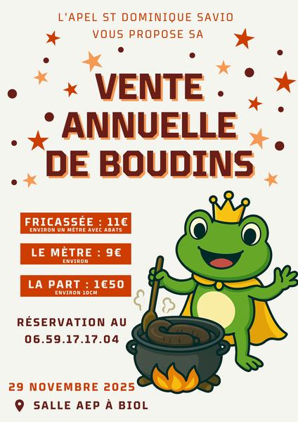 Vente de boudin à emporter