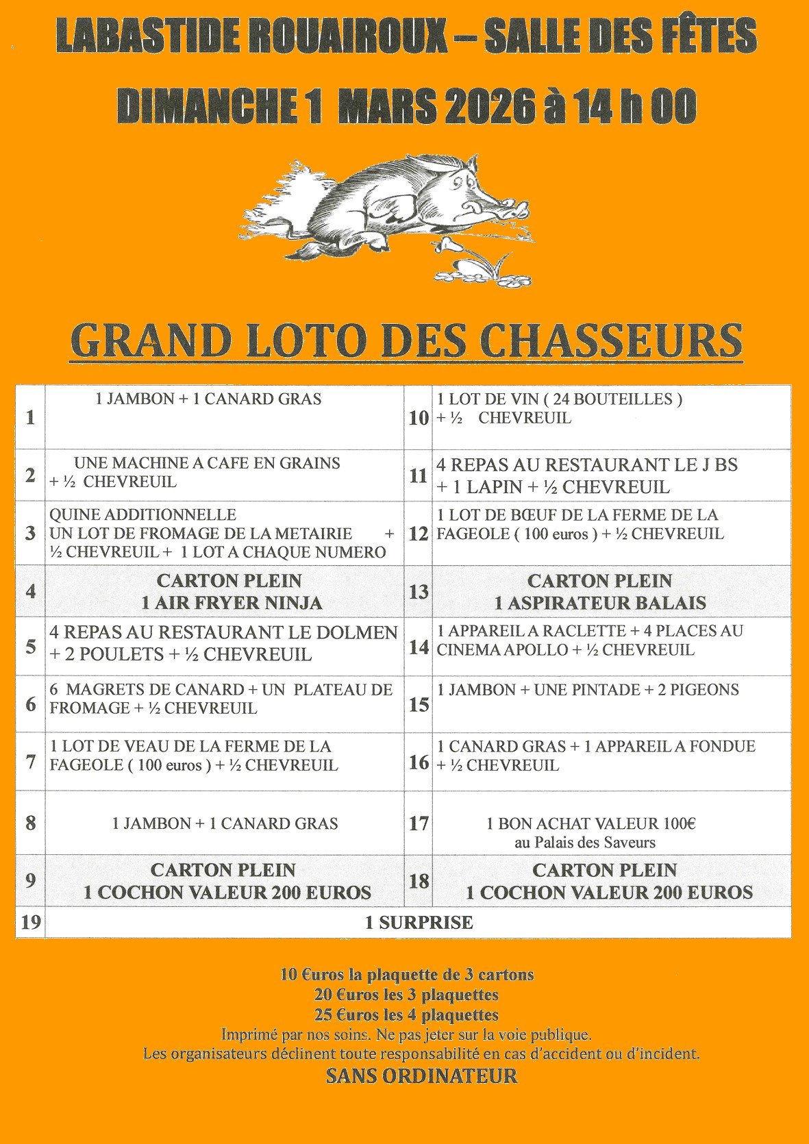 Loto des chasseurs_Labastide-Rouairoux