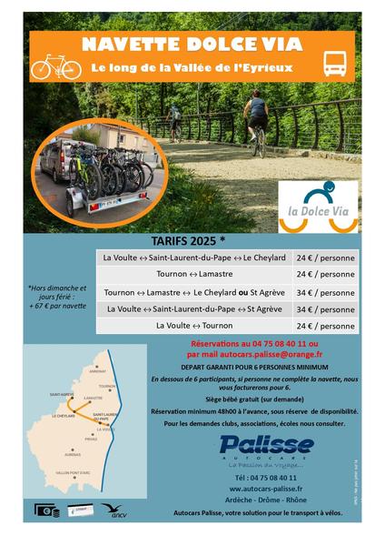 Dépliant avec tarifs