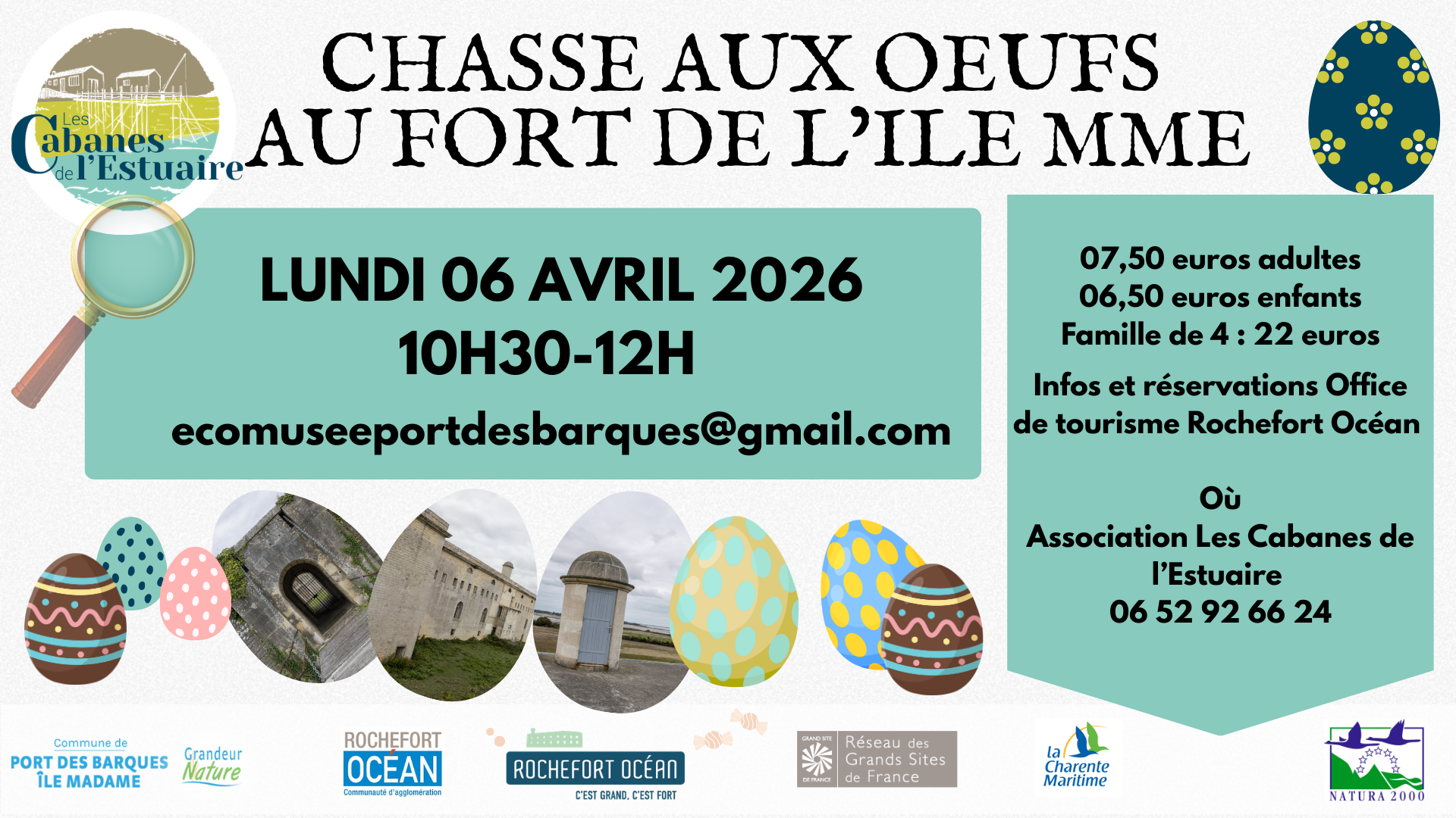 Chasse aux oeufs au Fort de l'Ile Madame