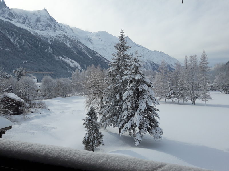 Balcon chambre Mont Blanc Hiver