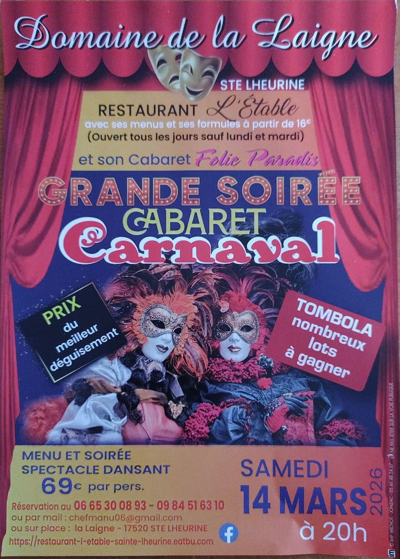 Grande soirée cabaret : Spécial  Carnaval