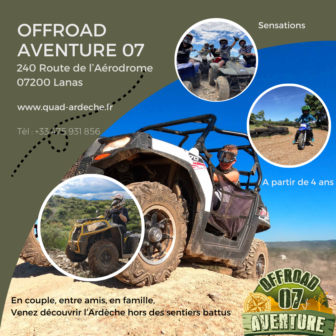 Activités ludiques : Offroad Aventure 07 : Quad, buggy et moto