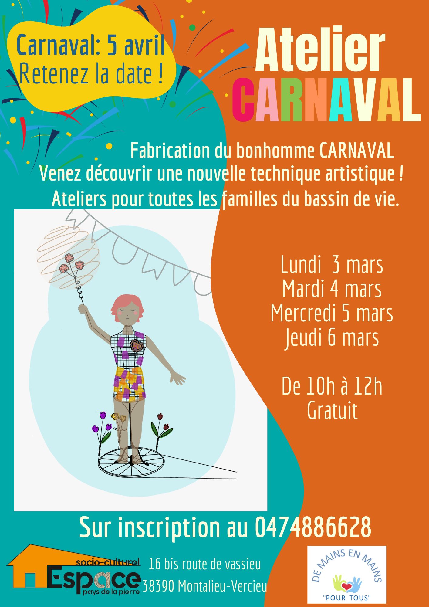 Atelier carnaval : fabrication de M. Carnaval