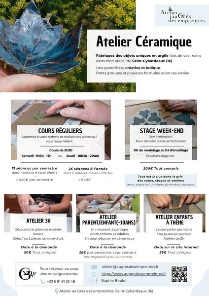 Atelier Céramique de 3 heures ( Poterie )