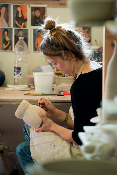 Atelier de poterie artisanale