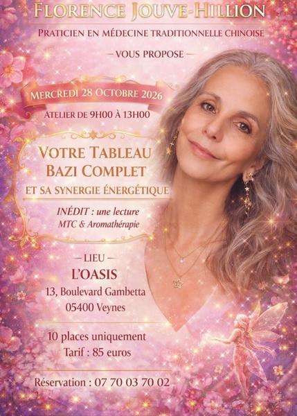 Atelier Ba Zi et aromathérapie