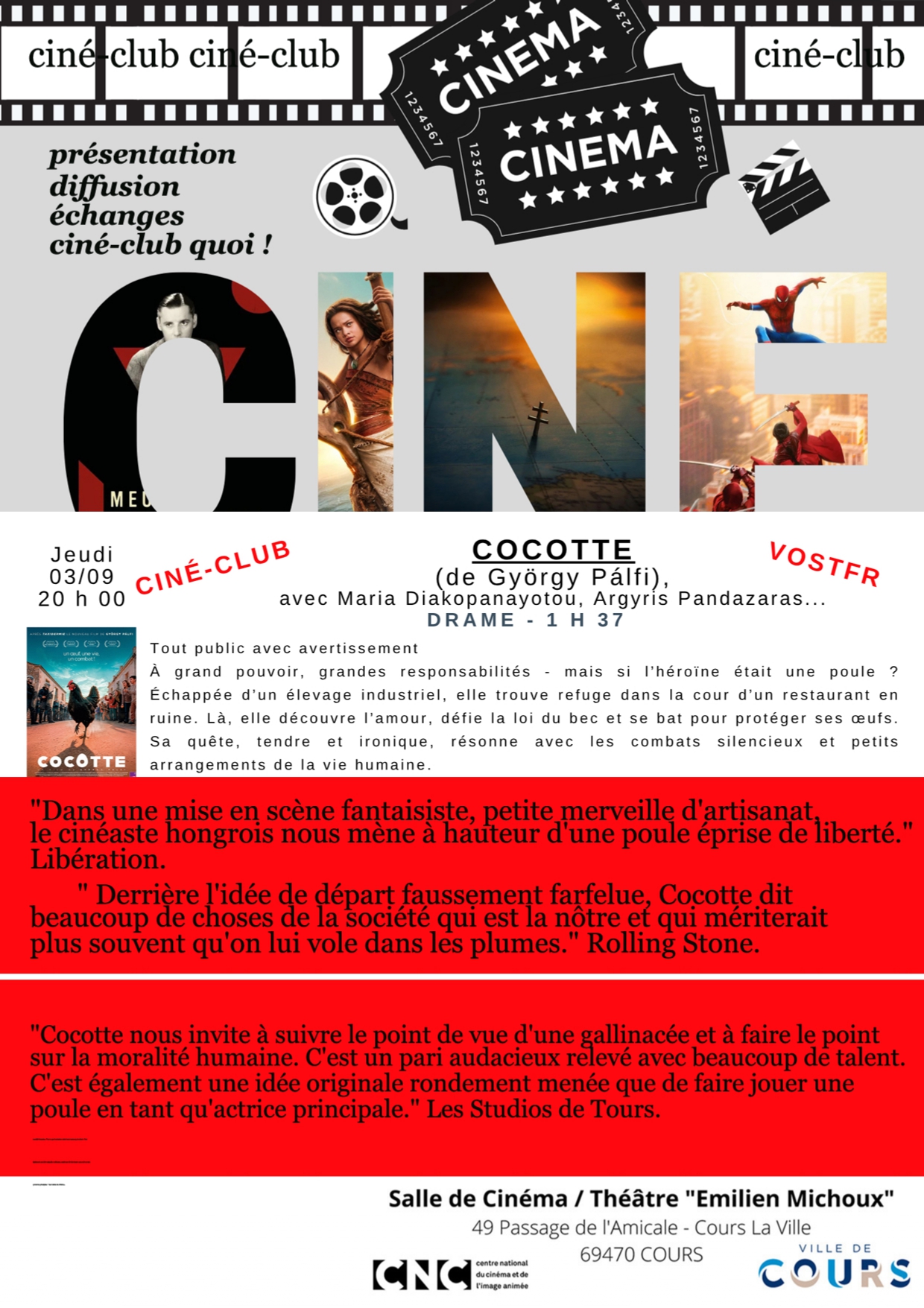 Projection ciné-club : Cocotte_Cours