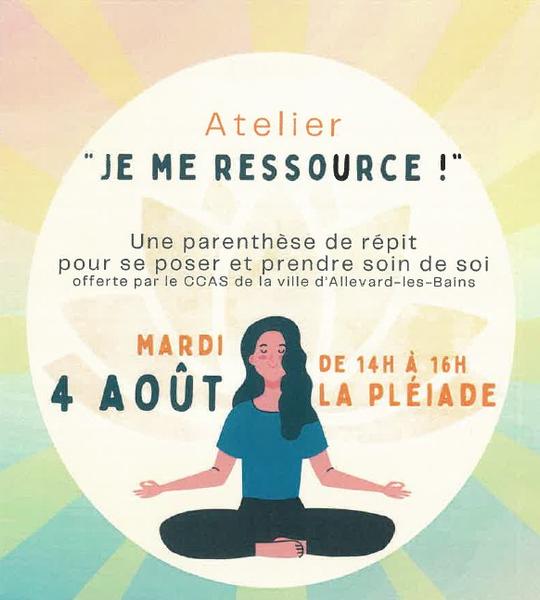 Atelier "Je me ressource"