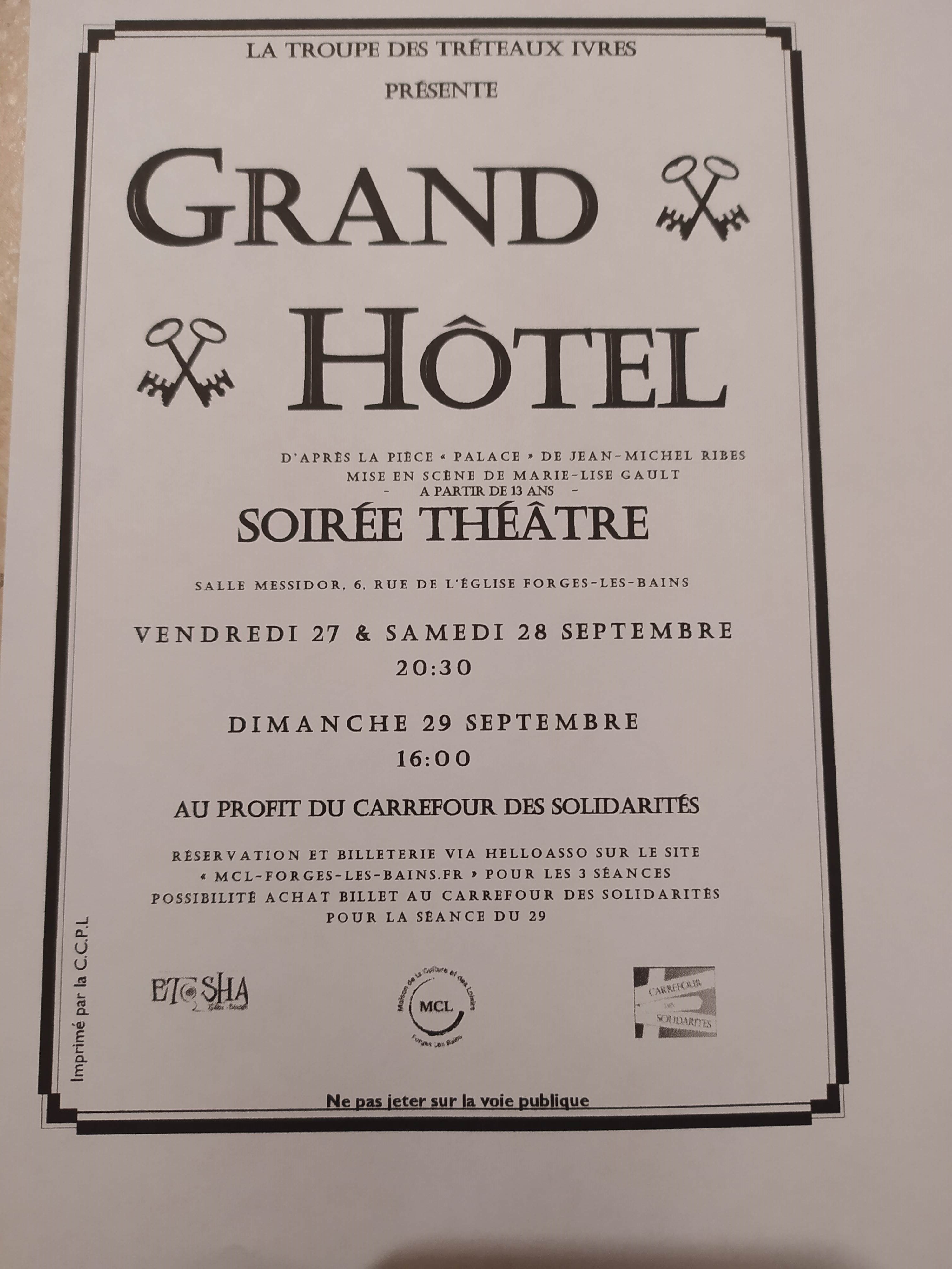 Affiche Grand Hu00f4tel