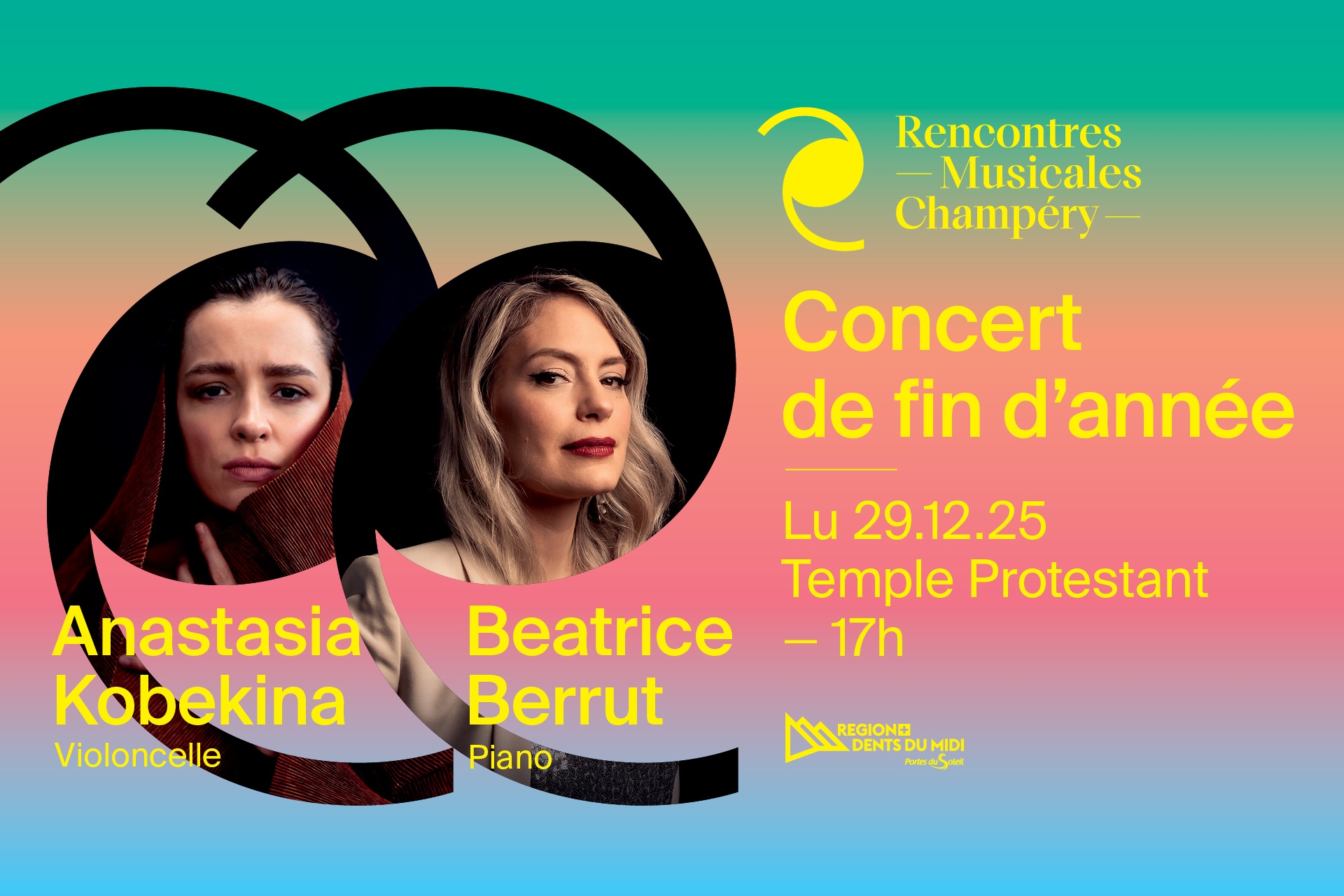 Rencontres Musicales | Concert de fin d�ann�e par Anastasia Kobekina & Beatrice Berrut