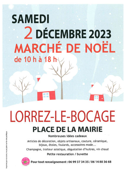 Marché de Noël Lorrez le Bocage 2023
