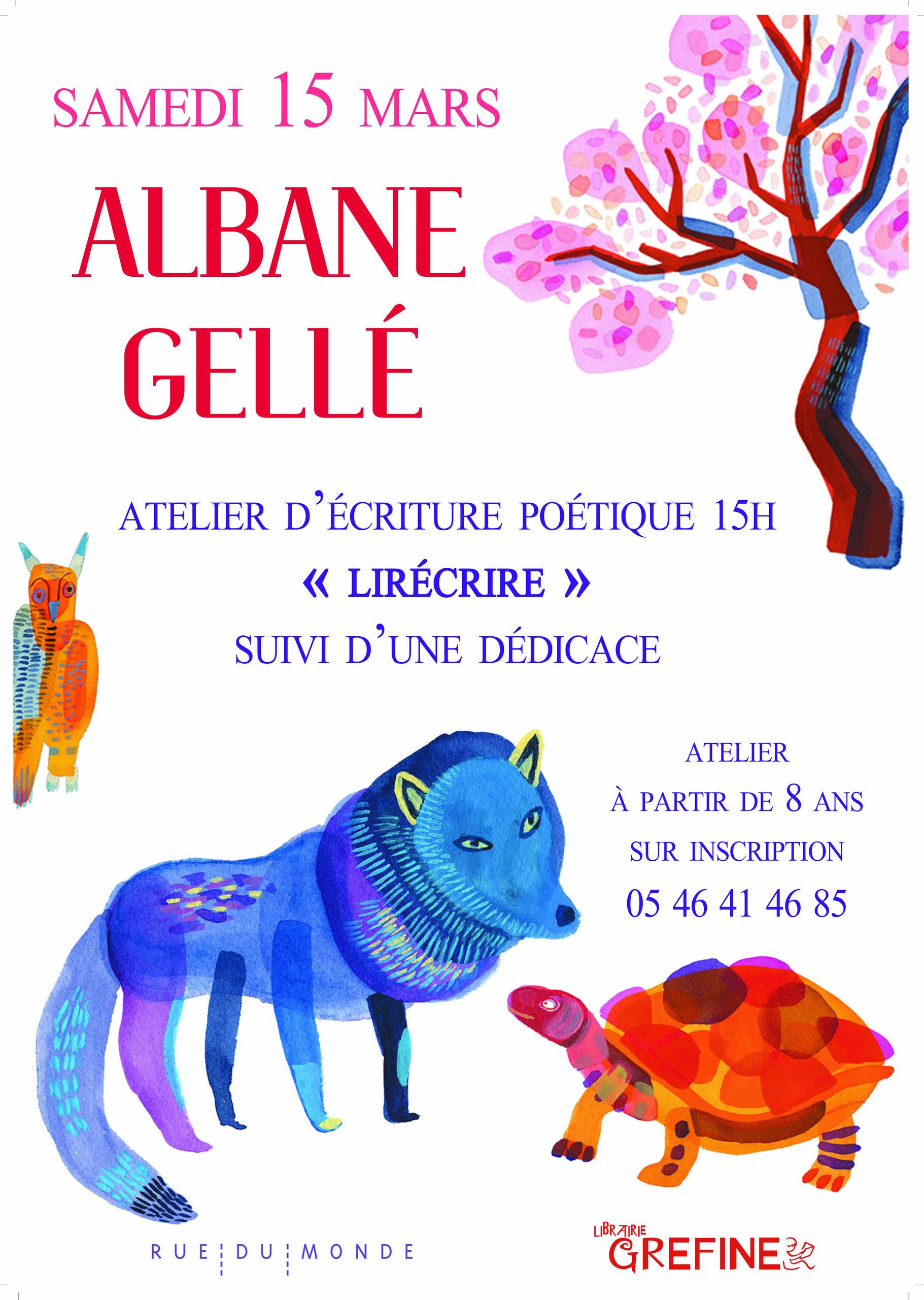 Atelier d'écriture et dédicace Albane Gellé