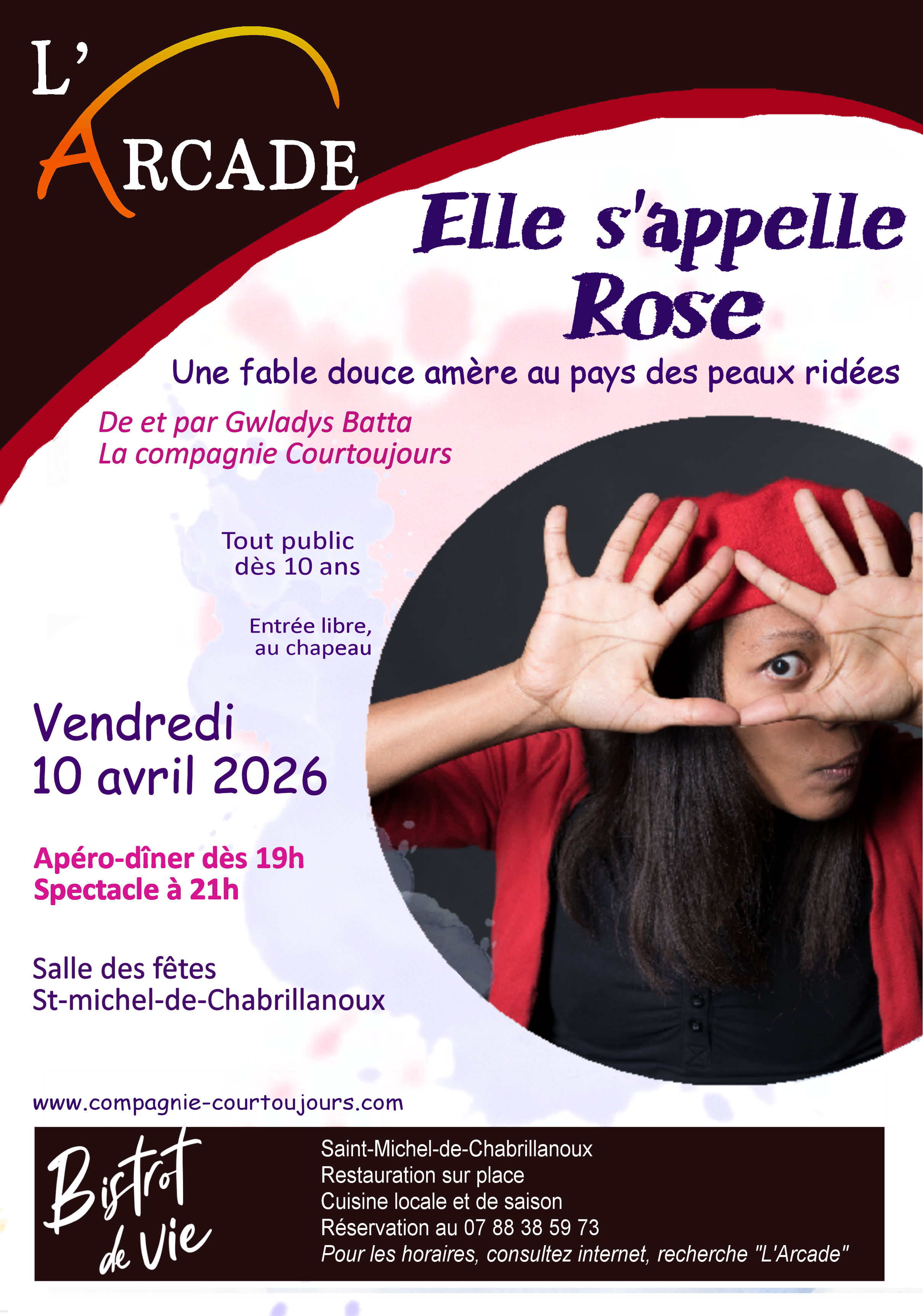 Repas-spectacle (dîner et spectacle de théâtre "Elle s'appelle Rose")
