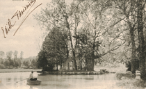 Carte postale rétro de l'étang de Vaugelas