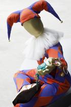Détail, vue de l’œuvre : Julie Béna, Jester avec marionnette, 2023, Courtesy de…