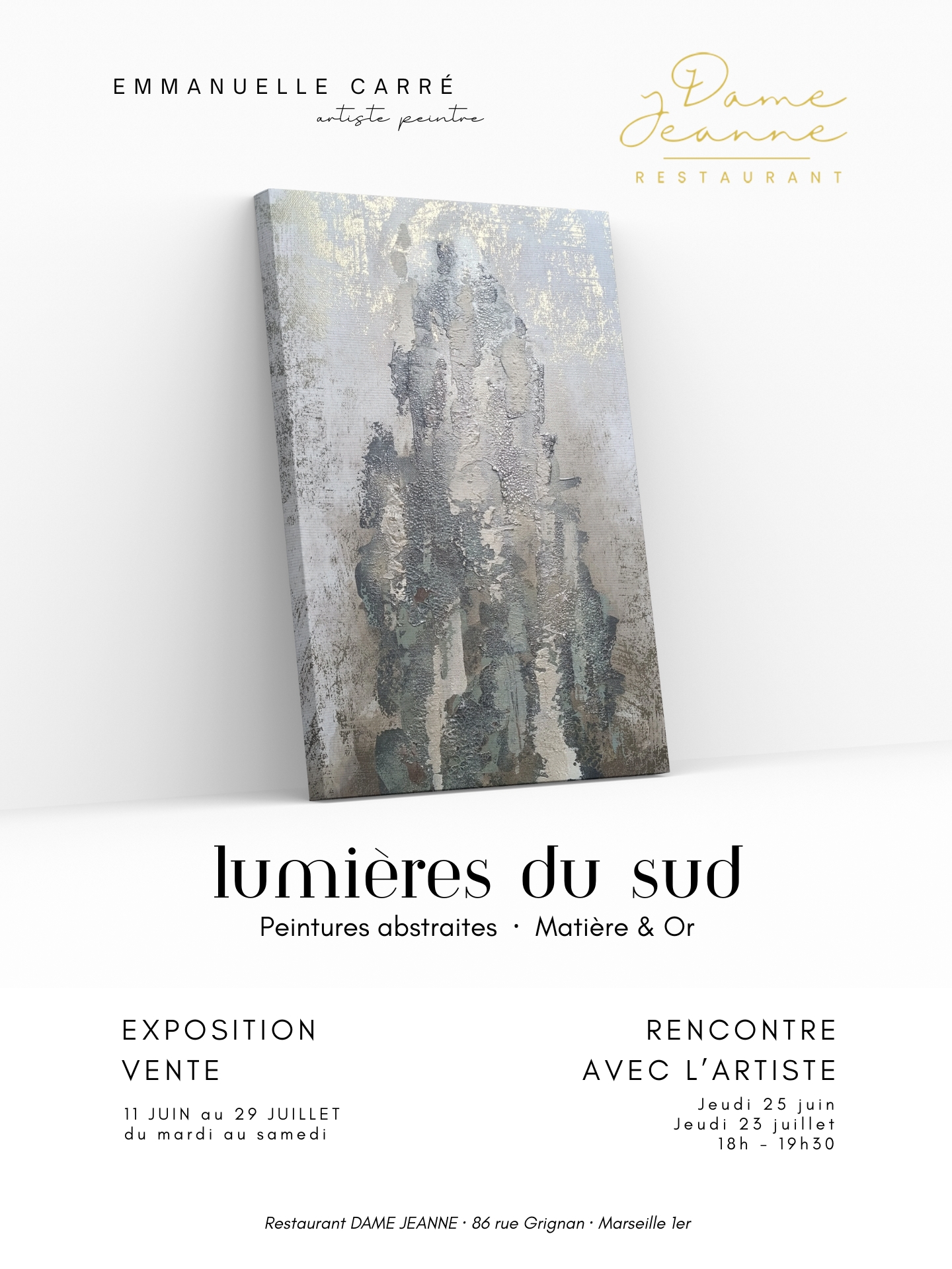 Exposition peinture  "Lumières du Sud" & rencontres avec l'artiste Emmanuelle Carré