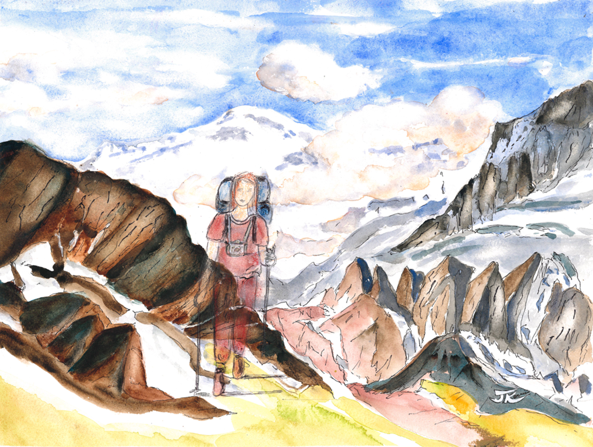 Exposition-vente peinture de montagne