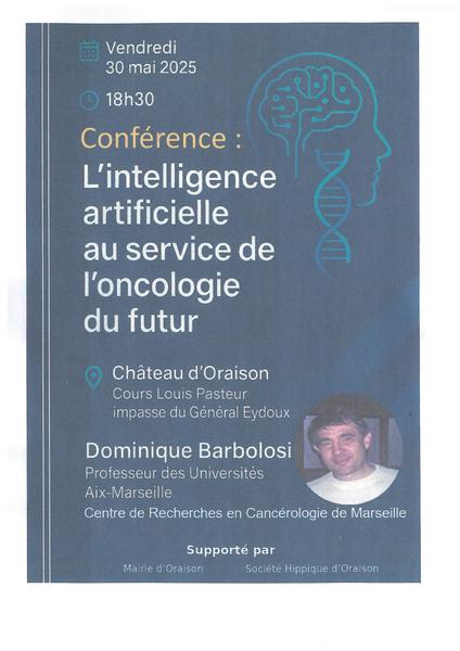 Conférence  sur l'IA au service de l'oncologie du futur