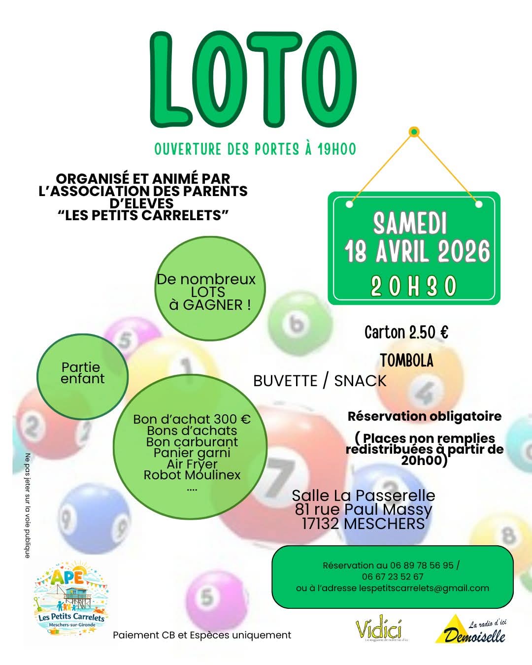 Loto de l'APE Les Petits Carrelets