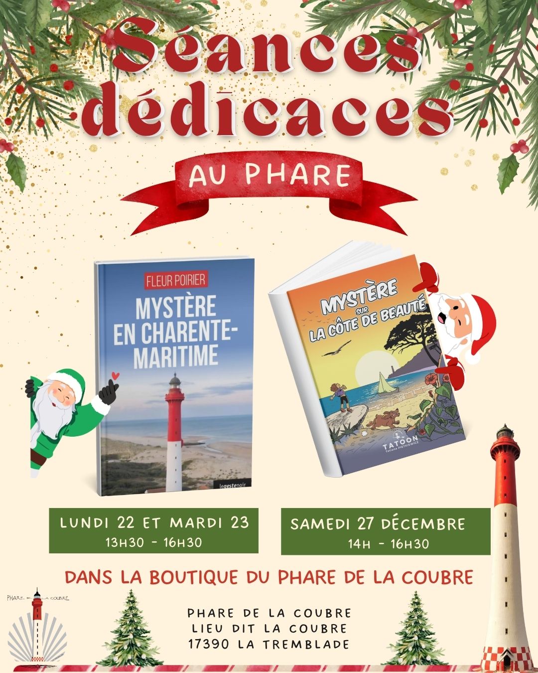 Séances dédicaces au Phare de La Coubre