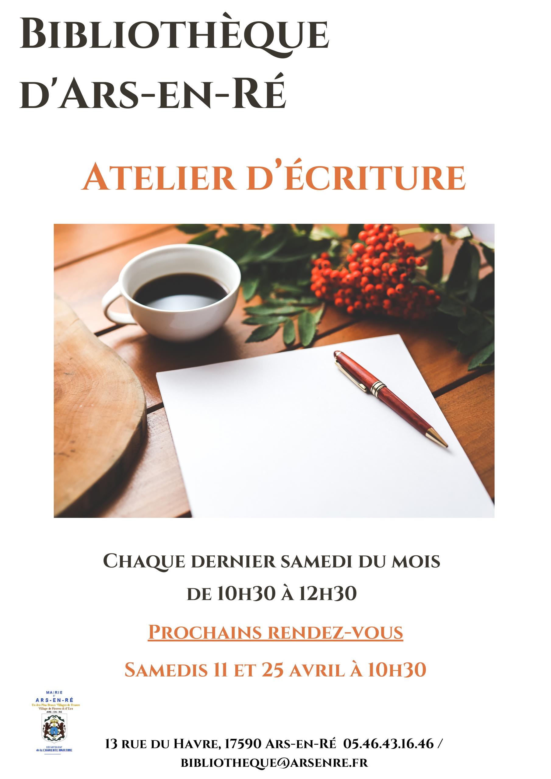 Ateliers d'écriture avec Marie-Marthe Bourget