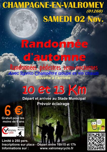 http://Randonnée%20d'automne%20semi-nocturne%20avec%20ravito-champêtre