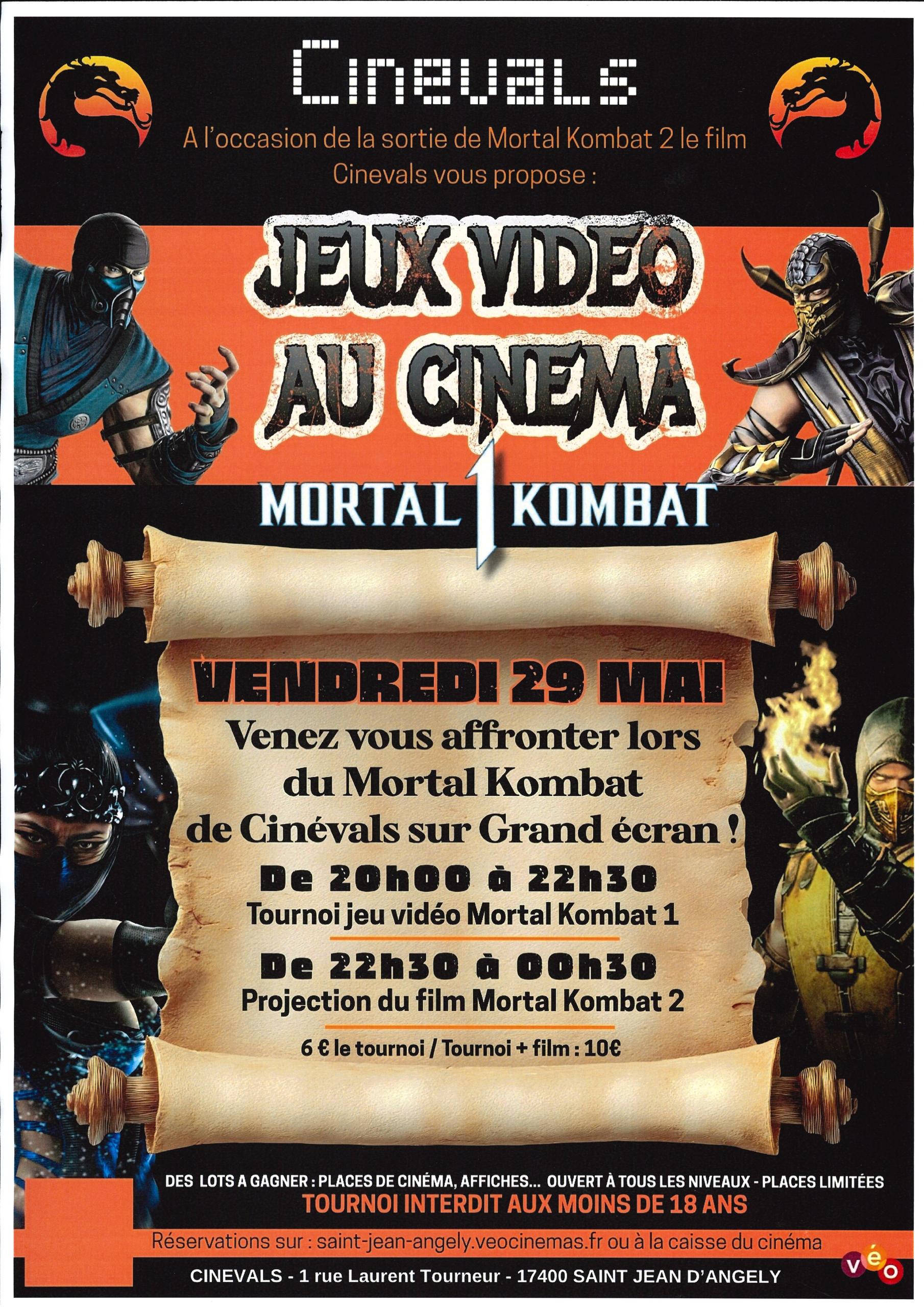 Tournoi jeux video au cinéma des Vals de Saintonge