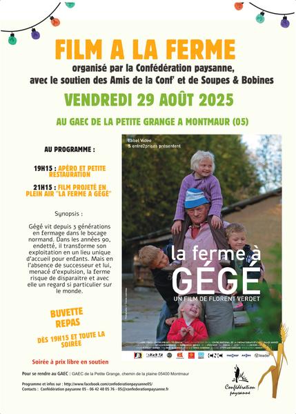 Film à la ferme : ' La Ferme à Gégé '_Montmaur