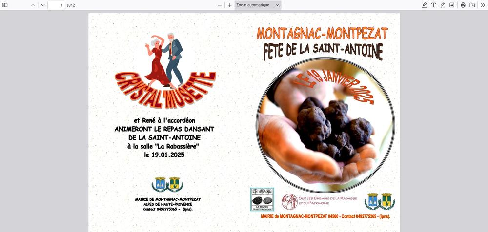 Fête de la Saint Antoine patron des trufficulteurs Le 19 janv 2025