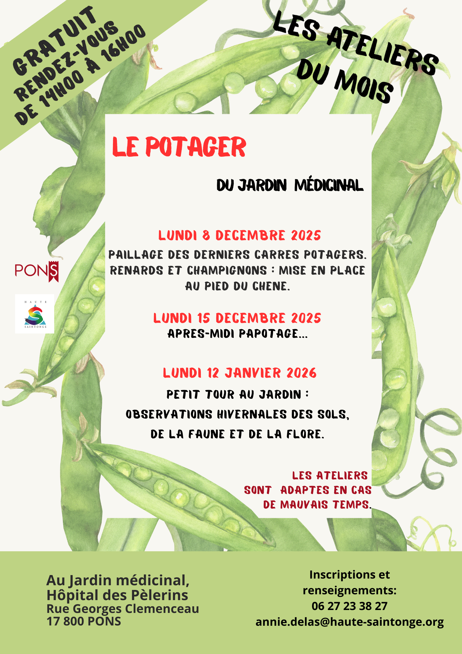 Animations au Jardin Médicinal des Pèlerins