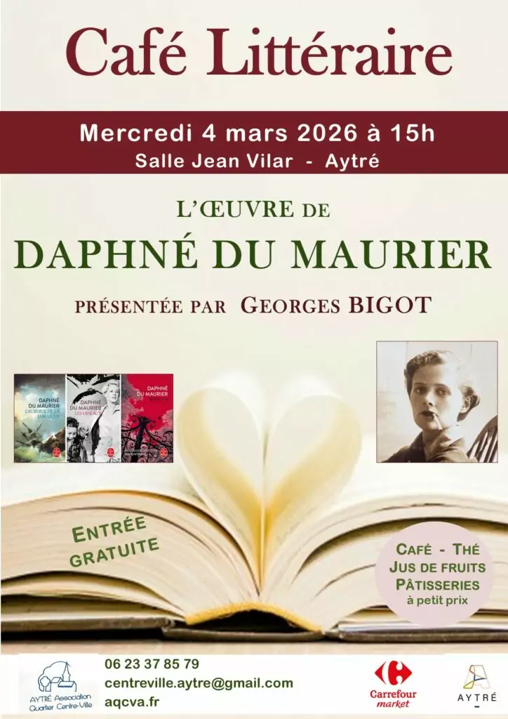 Animation - Café littéraire - A la découverte de l’œuvre de Daphné Du Maurier