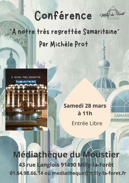 Conférence – “À notre très regrettée Samaritaine”_Milly-la-Forêt