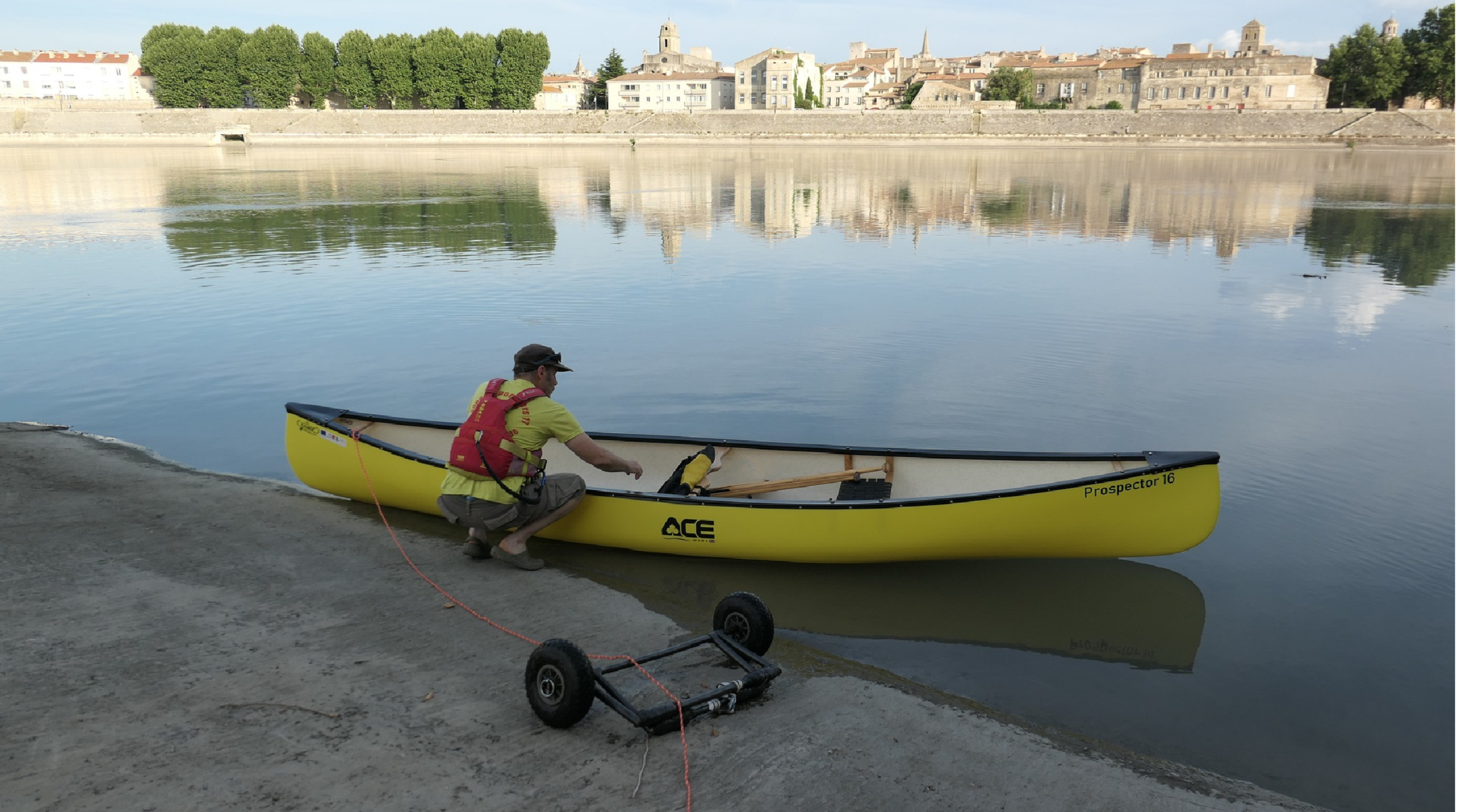 Excursion sur le Rhône en canoë avec Robinson
