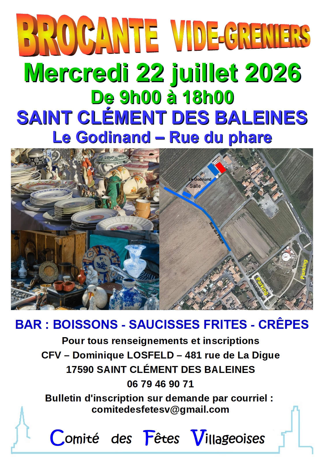 Brocante Vide-Greniers par le Comité des Fêtes Villageoises