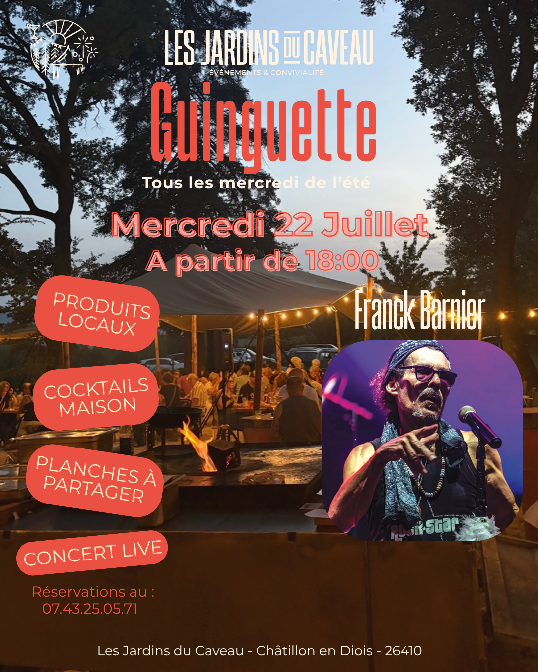 Guinguette Concert aux Jardins du Caveau