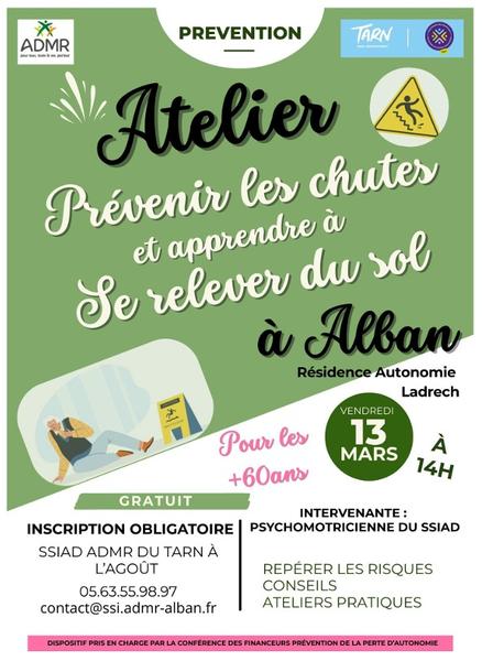 Atelier de prévention des chutes