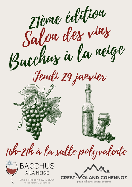 21ème Salon des Vins Bacchus à la Neige_Crest-Voland