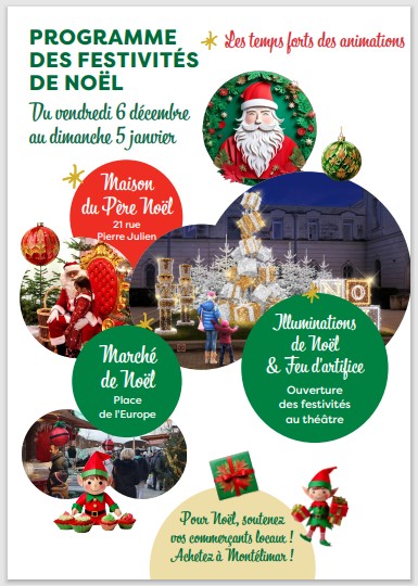 Programme des festivités de Noël à Montélimar