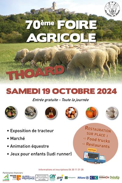 Foire Agricole de Thoard Le 19 oct 2024