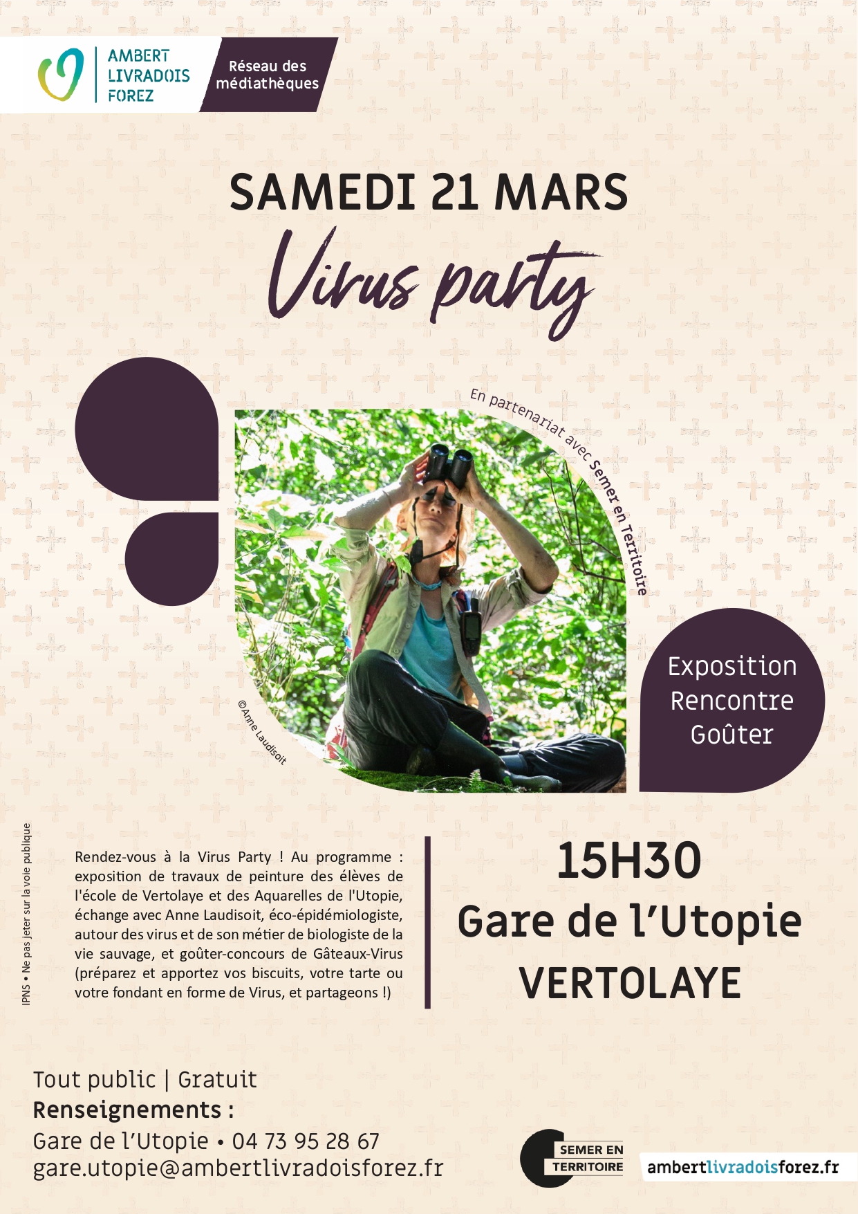 Expo, rencontre et goûter « Virus party ! » // Vertolaye