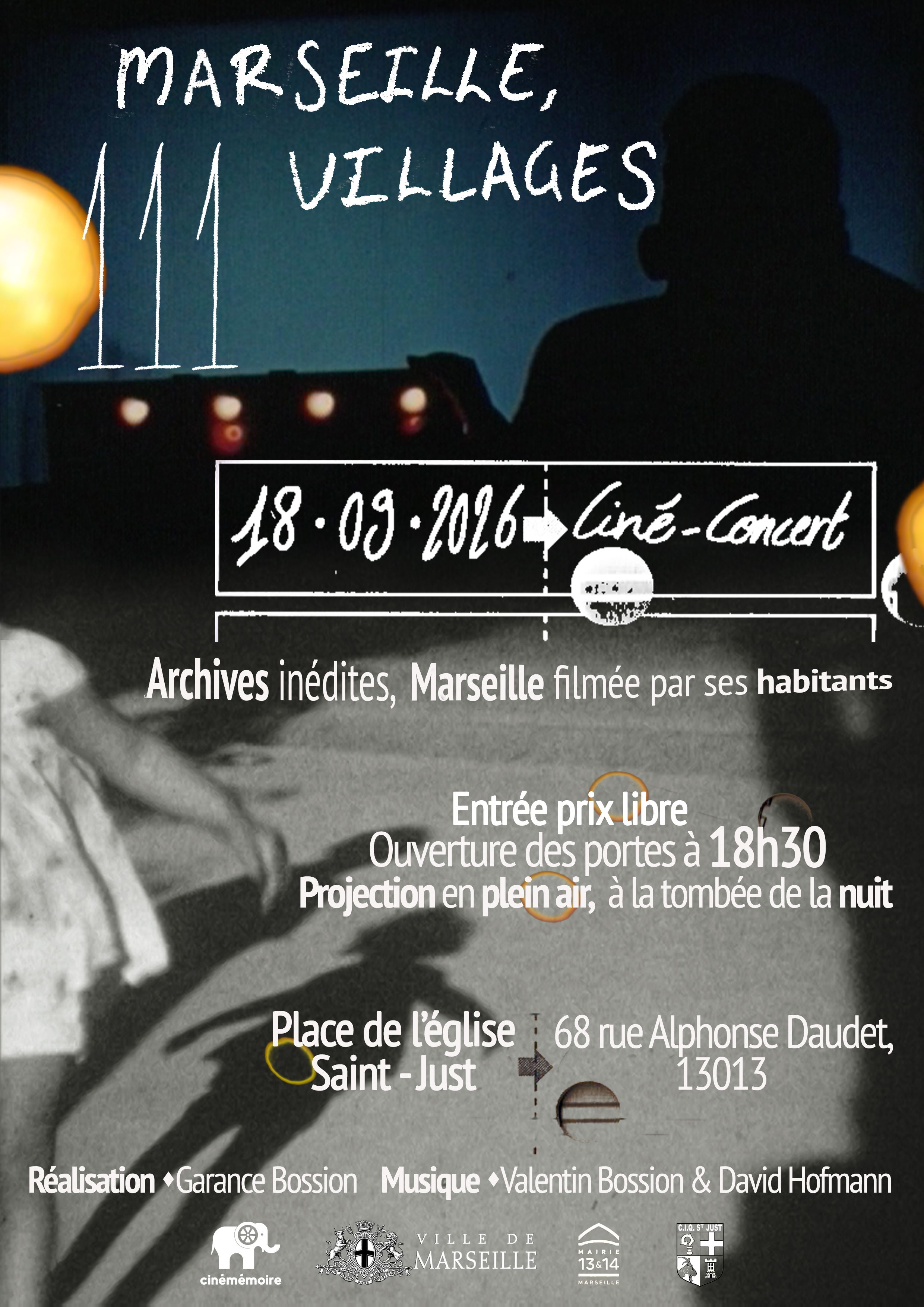 Ciné-concert: "Marseille 111 Villages - les premiers jours"