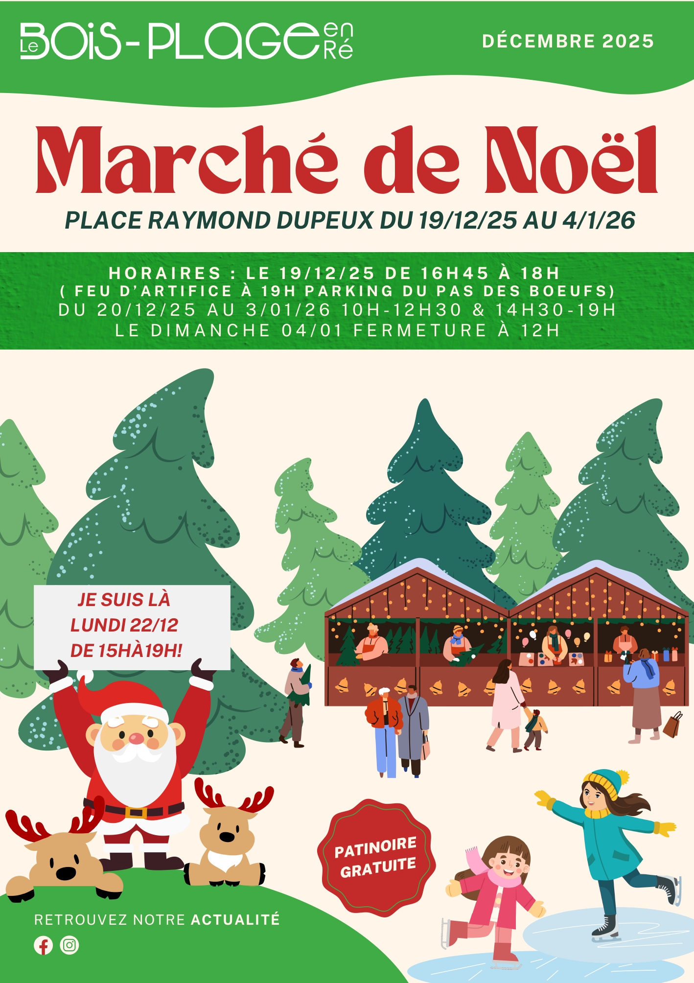 Marché de Noël, patinoire, piste de curling et fête foraine