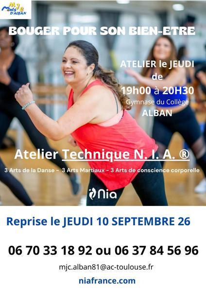 Bouger pour son bien-être avec la technique N.I.A (copyrights) à la MJC D'Alban