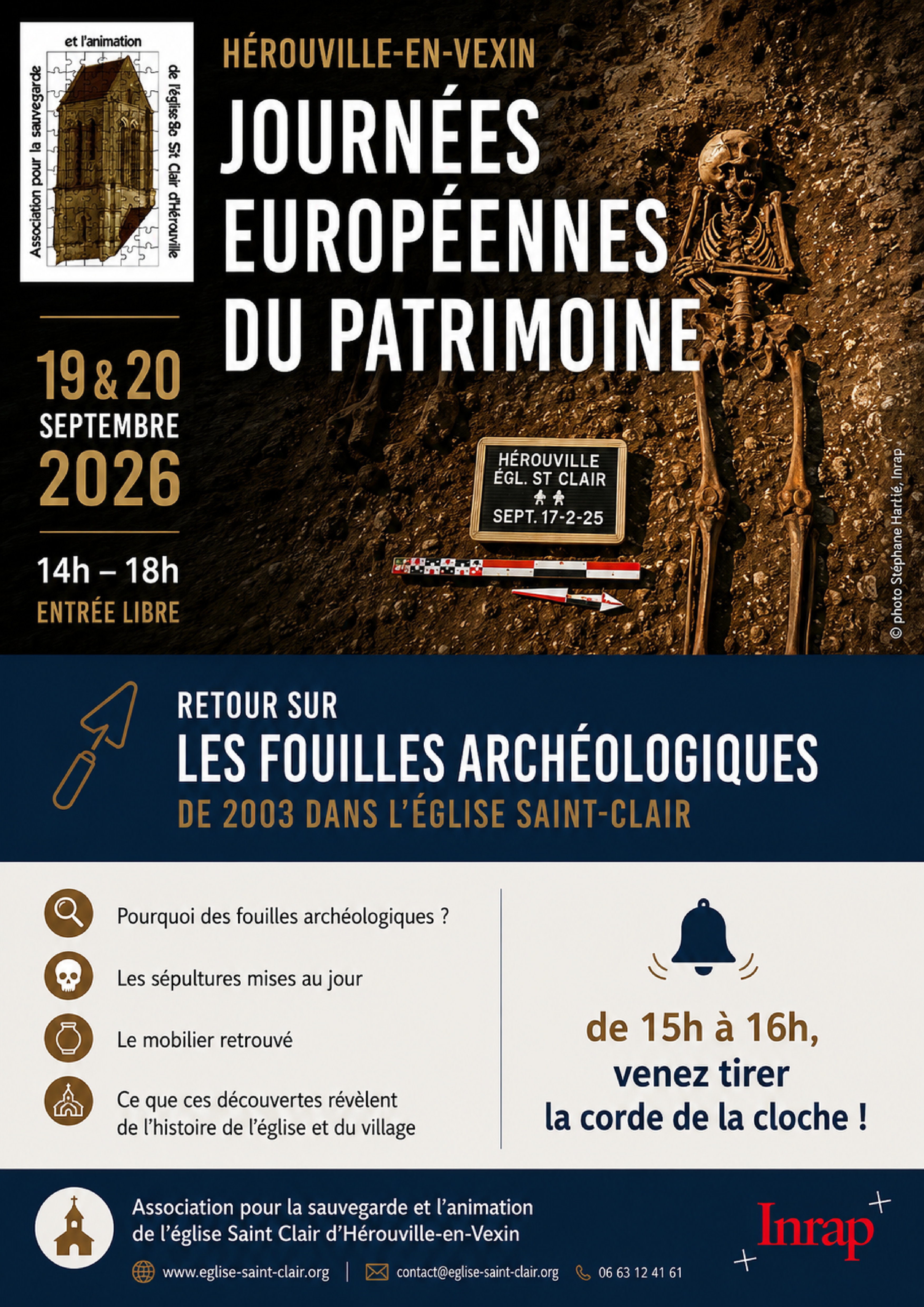 Retour sur les fouilles archéologiques dans l'église d'Hérouville-en-Vexin