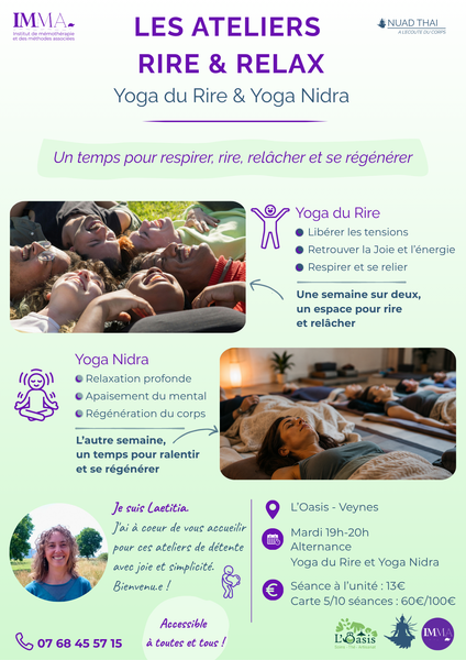 Les Ateliers Rire et Relax : Yoga du Rire et Yoga Nidra