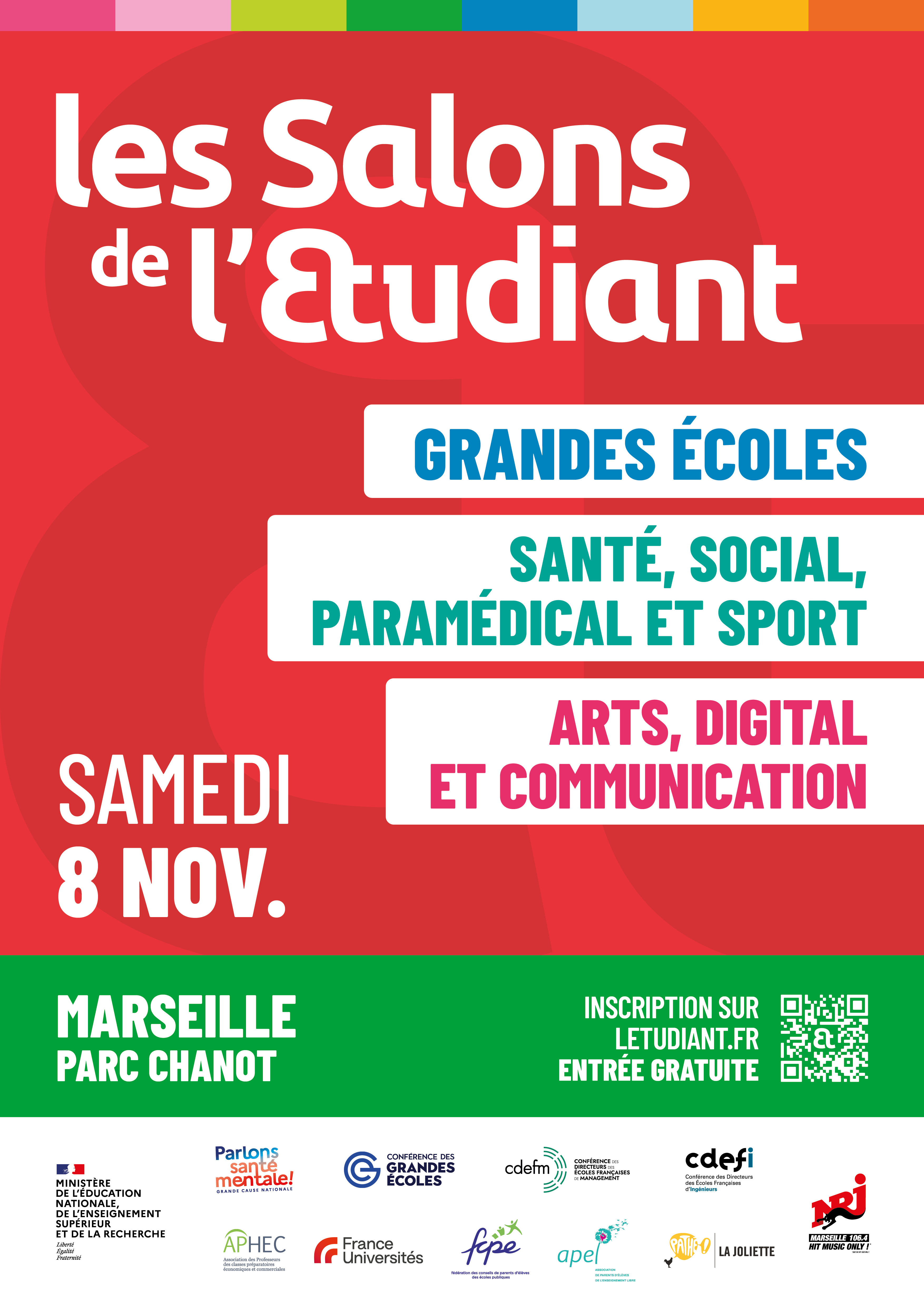 Salon arts, digital et communication - Salon grandes écoles - Salon santé social, paramédical et sport